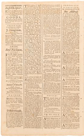 Lot #432 George Washington: The Continental Journal and Weekly Advertiser from April 29, 1784 - Image 4