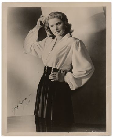 Lot #843 Ingrid Bergman Signed Photograph