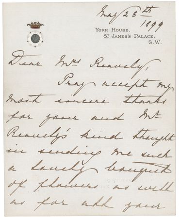 Lot #405 Queen Mary of Teck Autograph Letter Signed - Image 1