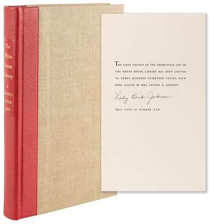 Lot #118 Lady Bird Johnson Signed Book - The White House Library (Ltd. Ed. #220/300) - Image 1
