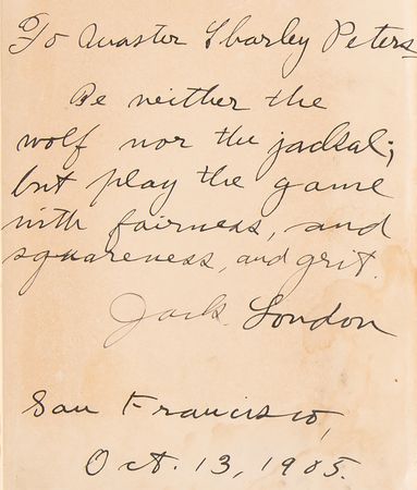 Lot #643 Jack London Signed Book - The Sea-Wolf - Image 2
