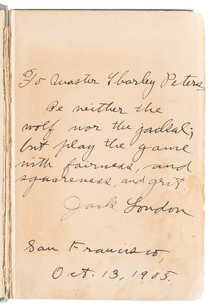 Lot #643 Jack London Signed Book - The Sea-Wolf - Image 4