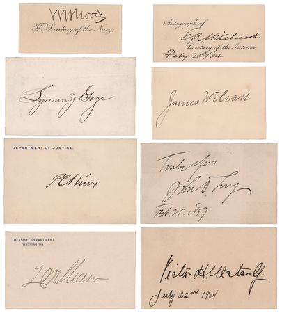 Lot #412 Theodore Roosevelt Cabinet (8) Signatures