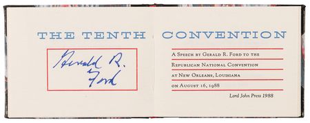 Lot #97 Gerald Ford Signed Book - The Tenth Convention (Ltd. Ed., 