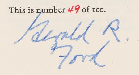 Lot #98 Gerald Ford Signed Book - Global Stability (Ltd. Ed. #49/100) - Image 2