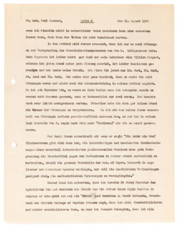 Lot #806 Harry Houdini Twice-Signed Typed Carbon Letter: 