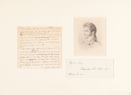 Lot #628 Washington Irving Handwritten Manuscript