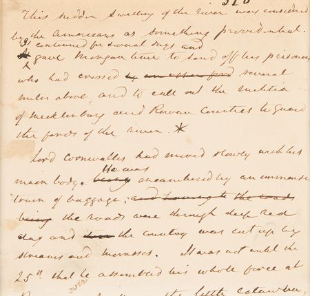 Lot #628 Washington Irving Handwritten Manuscript Fragment from His Biography of George Washington - Image 2