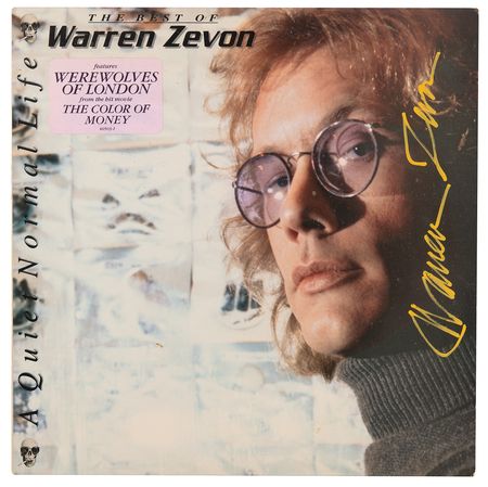 Lot #796 Warren Zevon Signed Album - A Quiet