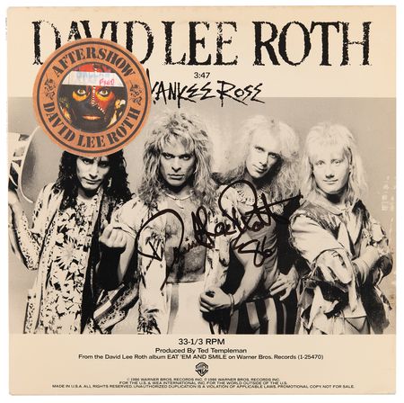 Lot #787 David Lee Roth Signed Album - Yankee Rose
