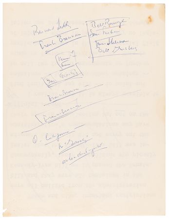 Lot #36 John F. Kennedy (9) Hand-Corrected Speech Pages on Labor Reform and Democratic Ideals: 