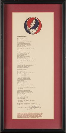 Lot #762 Grateful Dead: Robert Hunter Signed Print - 'Touch of Grey' - Image 1