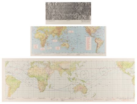 Lot #526 Apollo 16 (3) Panoramic NASA Charts
