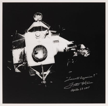 Lot #548 Fred Haise Oversized Signed Photograph - Image 1