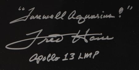 Lot #548 Fred Haise Oversized Signed Photograph - Image 2