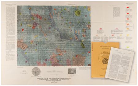 Lot #512 Apollo 11 Geologic Map of Lunar Landing