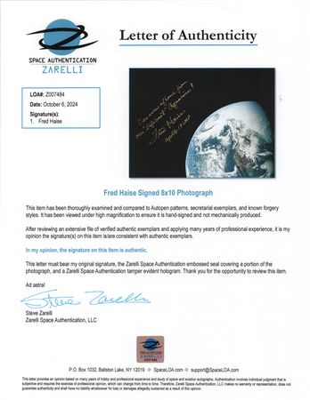 Lot #549 Fred Haise Signed Photograph - Image 2