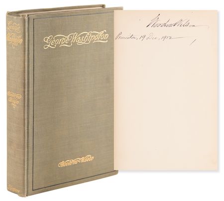 Lot #17 Woodrow Wilson Signed Book as Governor of New Jersey - George Washington - Image 1