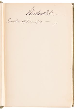 Lot #17 Woodrow Wilson Signed Book as Governor of New Jersey - George Washington - Image 4