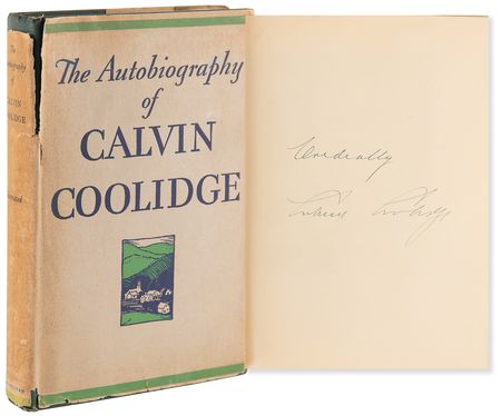 Lot #88 Calvin Coolidge Signed Book - The Autobiography of Calvin Coolidge - Image 1