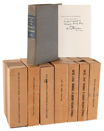 Lot #190 Harry S. Truman Signed Book - Public