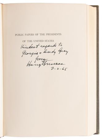 Lot #190 Harry S. Truman Signed Book - Public Papers of the Presidents of the United States: 1949 - Presented to the First Female Treasurer of the United States - Image 3