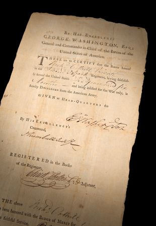 Lot #2 George Washington Revolutionary War-Dated Document Signed, Discharging a Patriot with the 