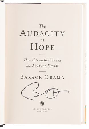 Lot #168 Barack Obama Signed Book - The Audacity of Hope - Image 4