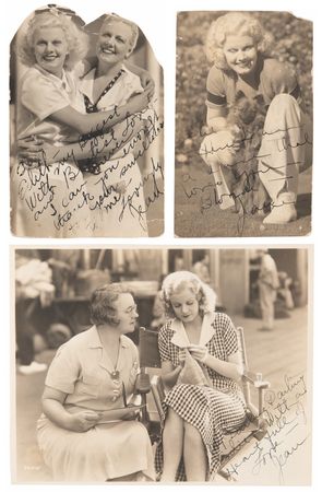 Lot #804 Jean Harlow (3) Signed Photographs to Her