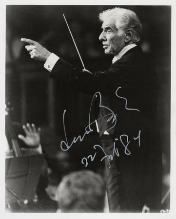 Lot #681 Leonard Bernstein Signed Photograph