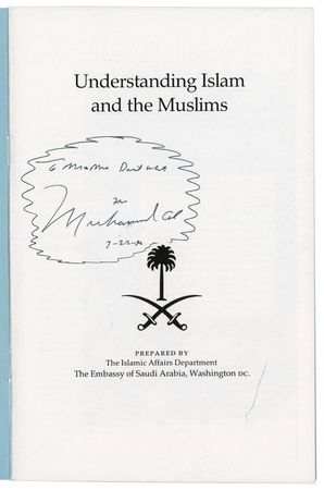 Lot #944 Muhammad Ali Signed Religious Booklet