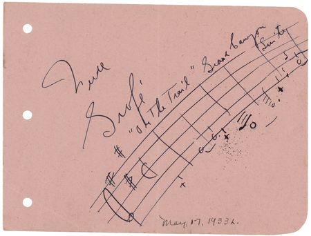 Lot #692 Ferde Grofe Autograph Musical Quotation