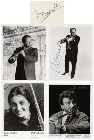 Lot #690 Flautists Group Lot of (11) Signed Items - James Galway, Jean-Pierre Rampal, and Carol Wincenc - Image 1