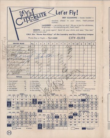 Lot #954 Sonny Liston Signed Baseball Program - Image 2