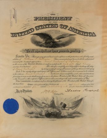 Lot #186 Theodore Roosevelt and William H. Taft Document Signed as President and Secretary of War - Image 2