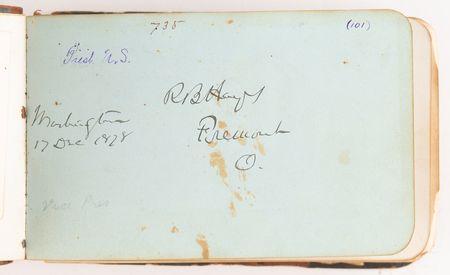 Lot #218 Rutherford B. Hayes, Cabinet, and Congress Signed Autograph Albums, with Garfield, McKinley, Dewey, and Stephens - Image 2