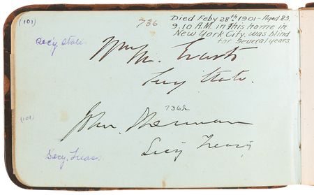 Lot #218 Rutherford B. Hayes, Cabinet, and Congress Signed Autograph Albums, with Garfield, McKinley, Dewey, and Stephens - Image 3