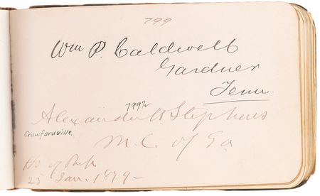 Lot #218 Rutherford B. Hayes, Cabinet, and Congress Signed Autograph Albums, with Garfield, McKinley, Dewey, and Stephens - Image 4