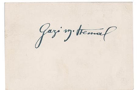 Lot #227 Mustafa Kemal Ataturk Signature