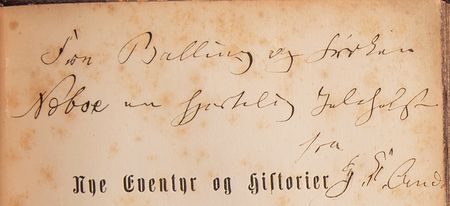 Lot #606 Hans Christian Andersen Signed Book - Nye Eventyr og Historier - Image 2