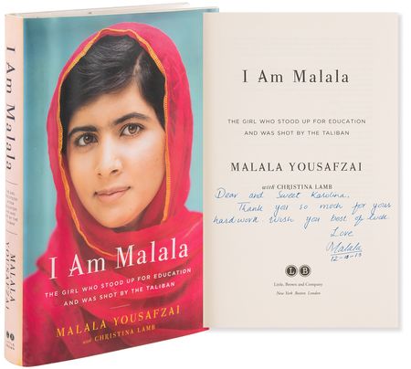 Lot #436 Malala Yousafzai Signed Book - I Am