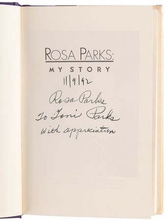 Lot #386 Rosa Parks Signed Book - My Story - Image 4