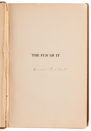 Lot #492 Amelia Earhart Signed Book - The Fun of It - Image 4