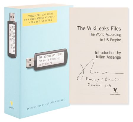 Lot #310 Julian Assange Signed Book - The Wikileaks Files - Image 1