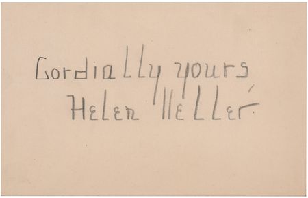 Lot #356 Helen Keller Signature