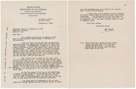Lot #320 Richard Byrd Typed Letter Signed: I want