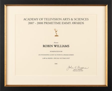 Lot #831 Robin Williams's 2009 People's Choice Award and Emmy Award Nomination - Image 4