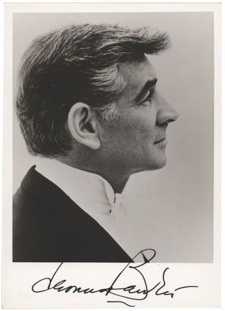 Lot #682 Leonard Bernstein Signed Photograph