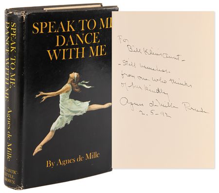 Lot #860 Agnes de Mille Signed Book - Speak To Me, Dance With Me - Image 1