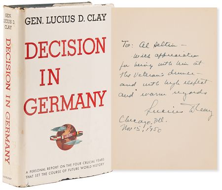 Lot #467 Lucius D. Clay Signed Book - Decision in